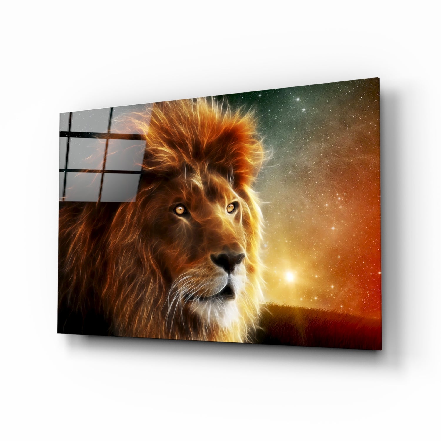 Lion Glass Wall Art