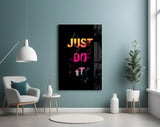 Just Do It Glass Wall Art.