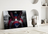 Captain America Glass Wall Art.