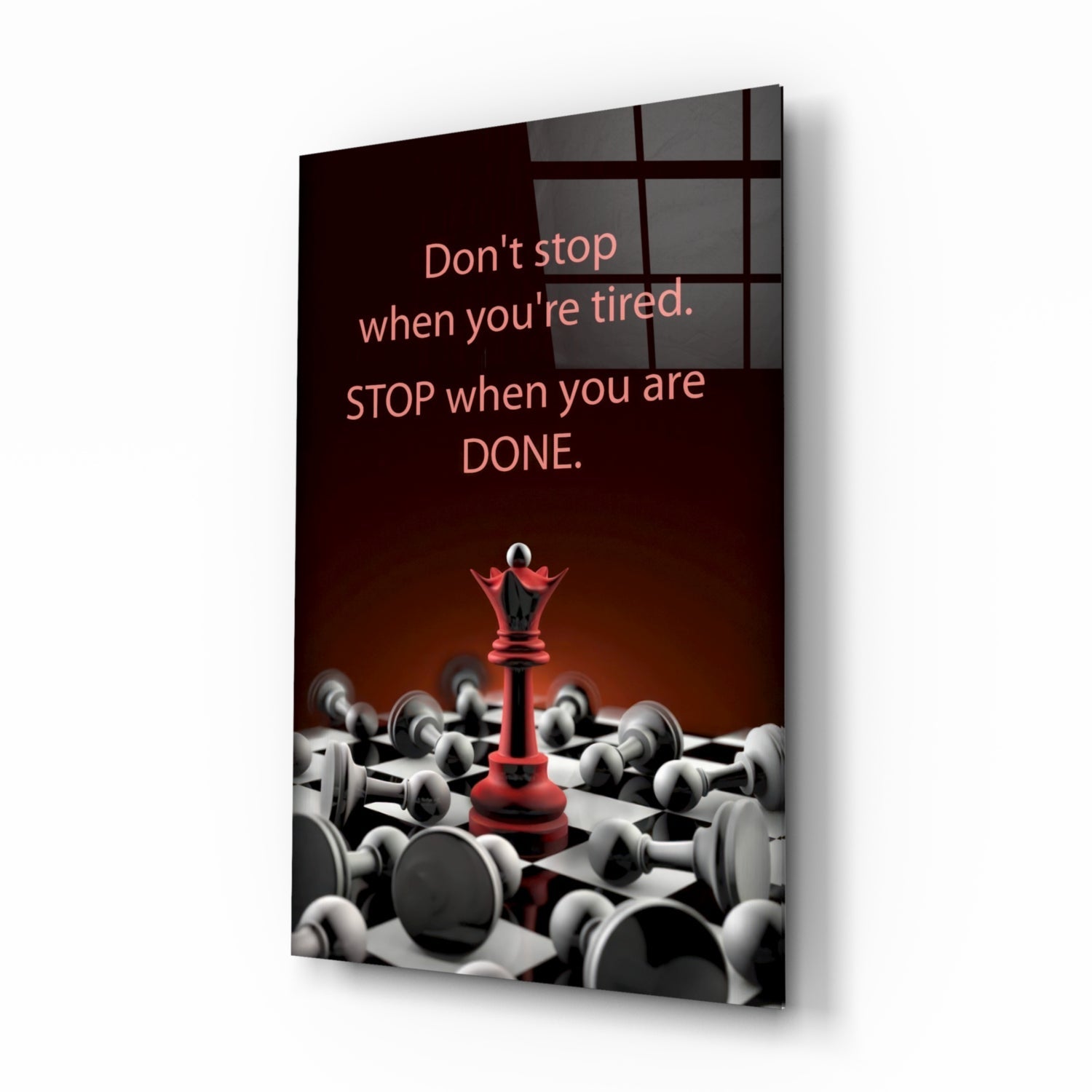 Don't Stop Glass Wall Art.