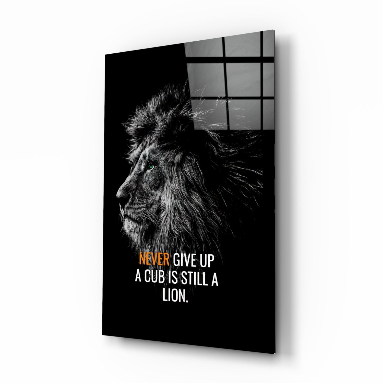 Lion Glass Wall Art.
