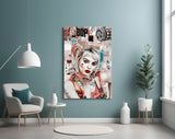 Harley Quinn Glass Wall Art.