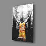 Lebron James Glass Wall Art.