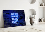 Words of Benjamin Franklin Glass Wall Art.