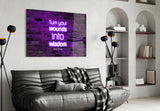 Words Of Oprah Glass Wall Art.