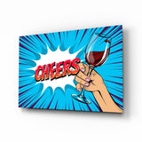 Cheers Glass Wall Art.