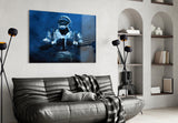 Luke Kuechly Glass Wall Art.