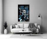 Luke Kuechly Glass Wall Art.