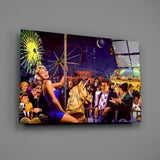 Marilyn Humphrey Theme Park Glass Wall Art.