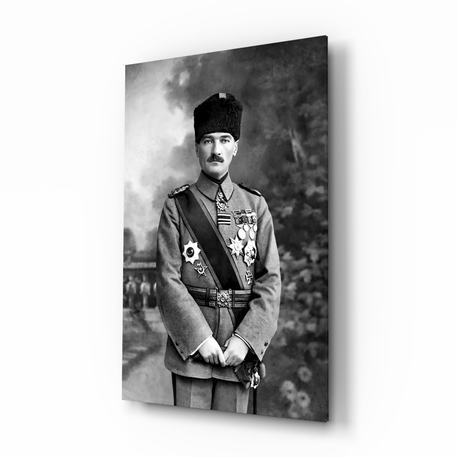 Ataturk  Glass Wall Art.