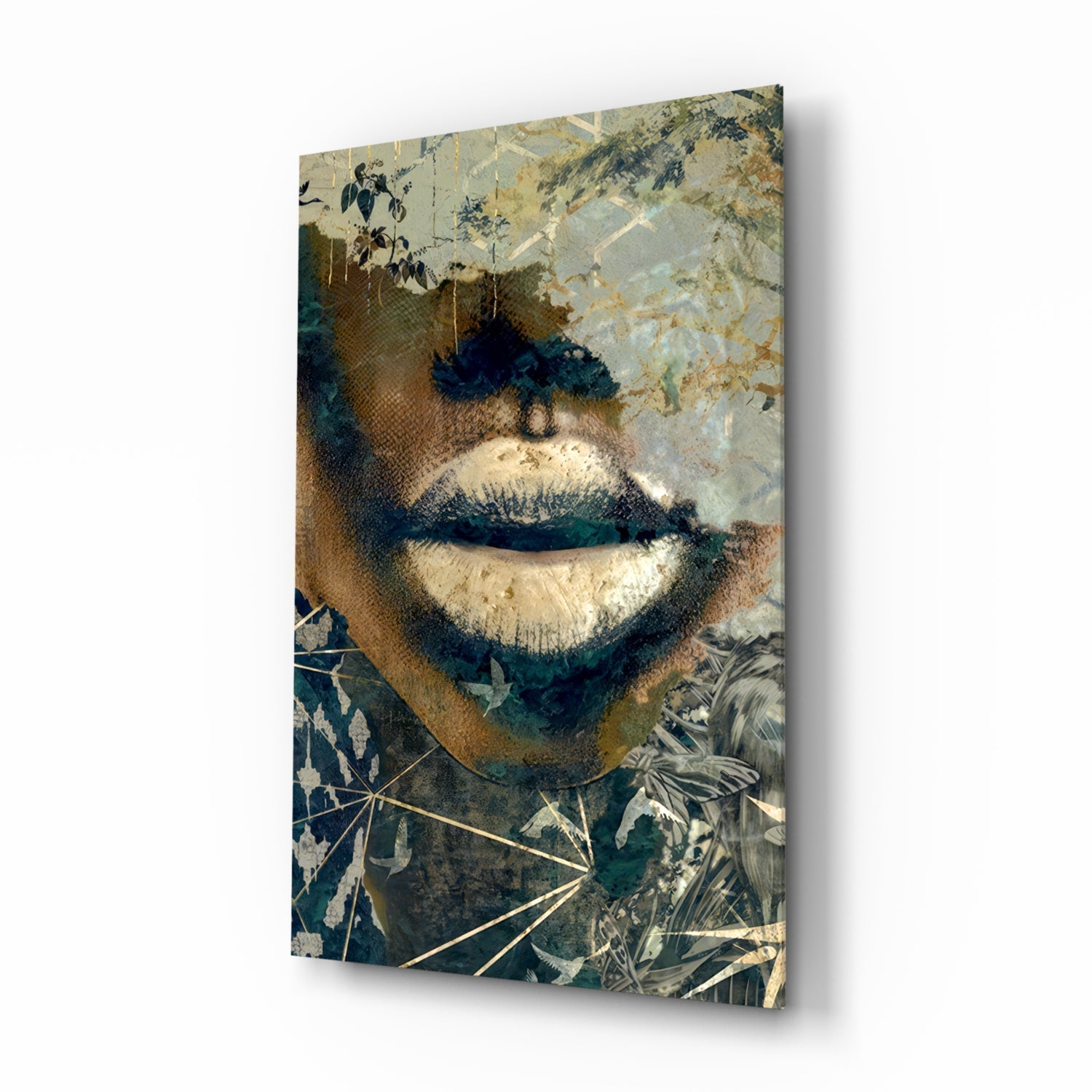 Lips Glass Wall Art.
