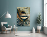Lips Glass Wall Art.