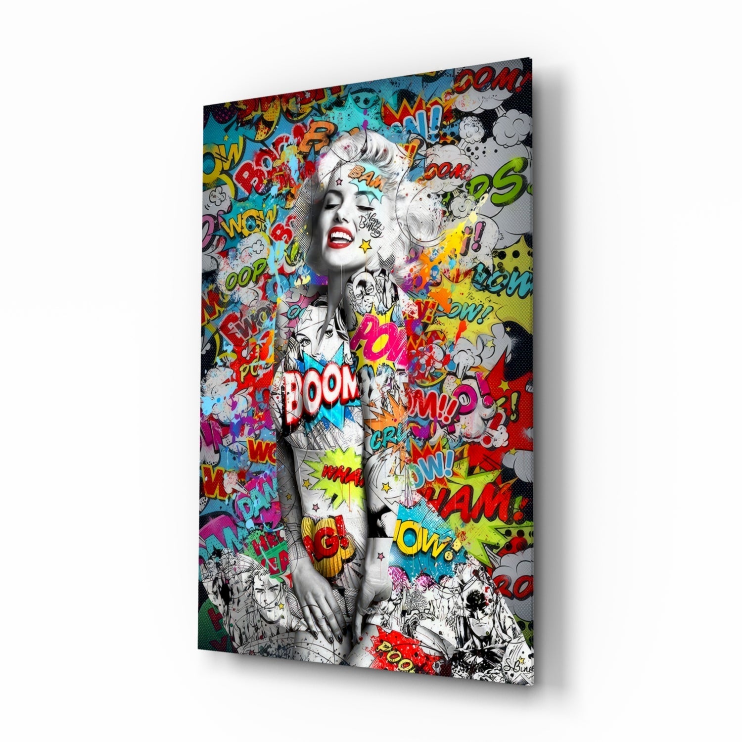 Graffiti Glass Wall Art.