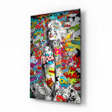 Graffiti Glass Wall Art.