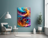 Color Dance Glass Wall Art.