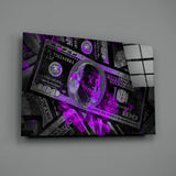 Dollars Glass Wall Art.