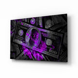 Dollars Glass Wall Art.
