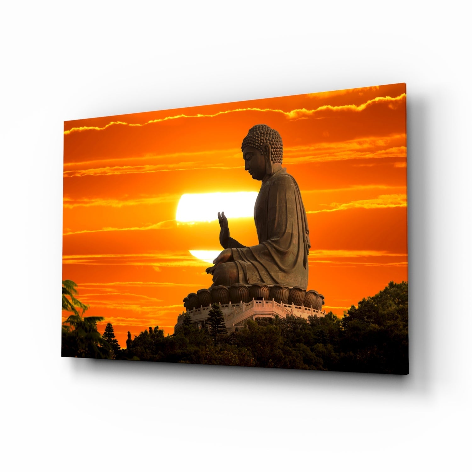 Buddha of Ibiraçu Glass Wall Art.