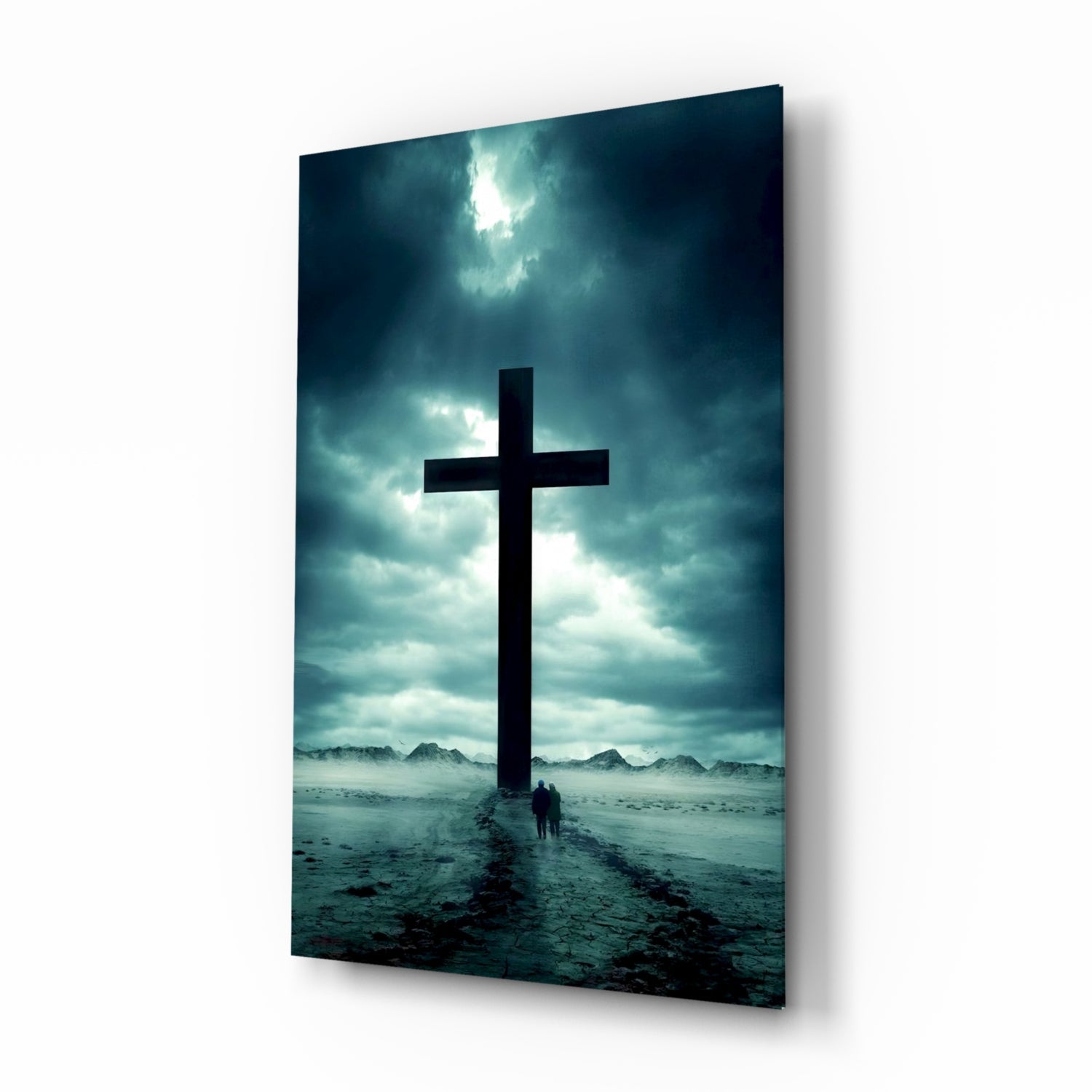 Cross Glass Wall Art.