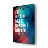 Nothing Impossible Glass Wall Art.