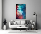 Nothing Impossible Glass Wall Art.