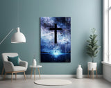 Cross Glass Wall Art.