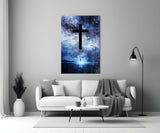 Cross Glass Wall Art.