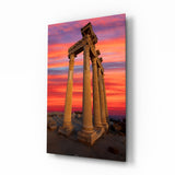 Temple of Apollo Glass Wall Art.