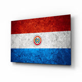 Flag of Paraguay Glass Wall Art.
