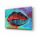 Lips Glass Wall Art.