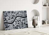 Forest Landscape Glass Wall Art.