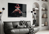 The Mysterious Gambler Glass Wall Art.