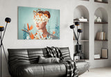 Woman Abstract Art Glass Wall Art.