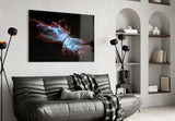 Space Red Glass Wall Art.