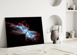 Space Red Glass Wall Art.