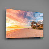 Beach View Glass Wall Art.