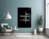 Motivational Glass Wall Art.