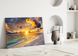 Sea View Glass Wall Art.