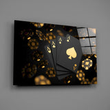 Gambler's Art Glass Wall Art.