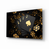 Gambler's Art Glass Wall Art.
