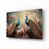 Peacock Glass Wall Art.
