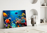 Ocean Life Glass Wall Art.