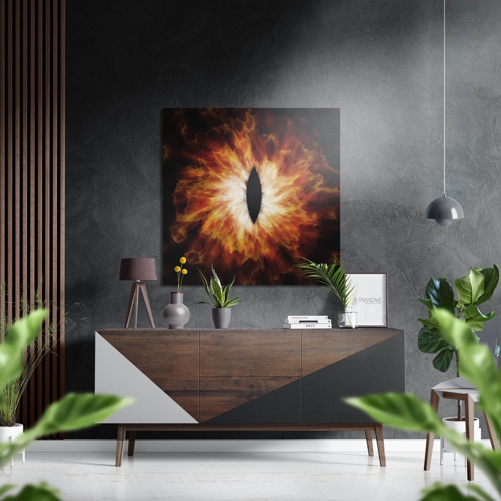 Eye of Sauron Brushed Aluminium Dibond Wall Art