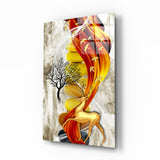 Abstract Deer Glass Wall Art | insigneart.co.uk