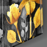 Yellow Rose Glass Wall Art | insigneart.co.uk