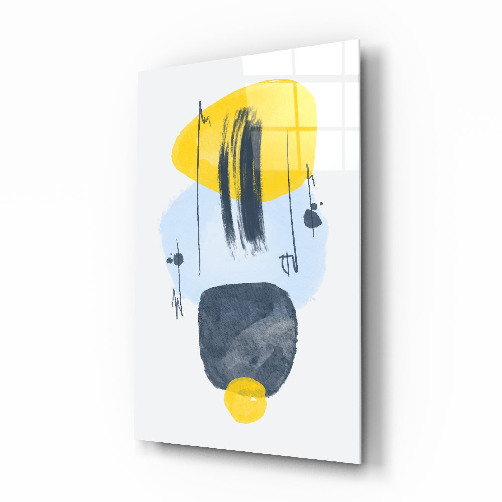 Abstract Shapes Glass Wall Art | insigneart.co.uk