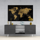 World Map Glass Wall Art | insigneart.co.uk