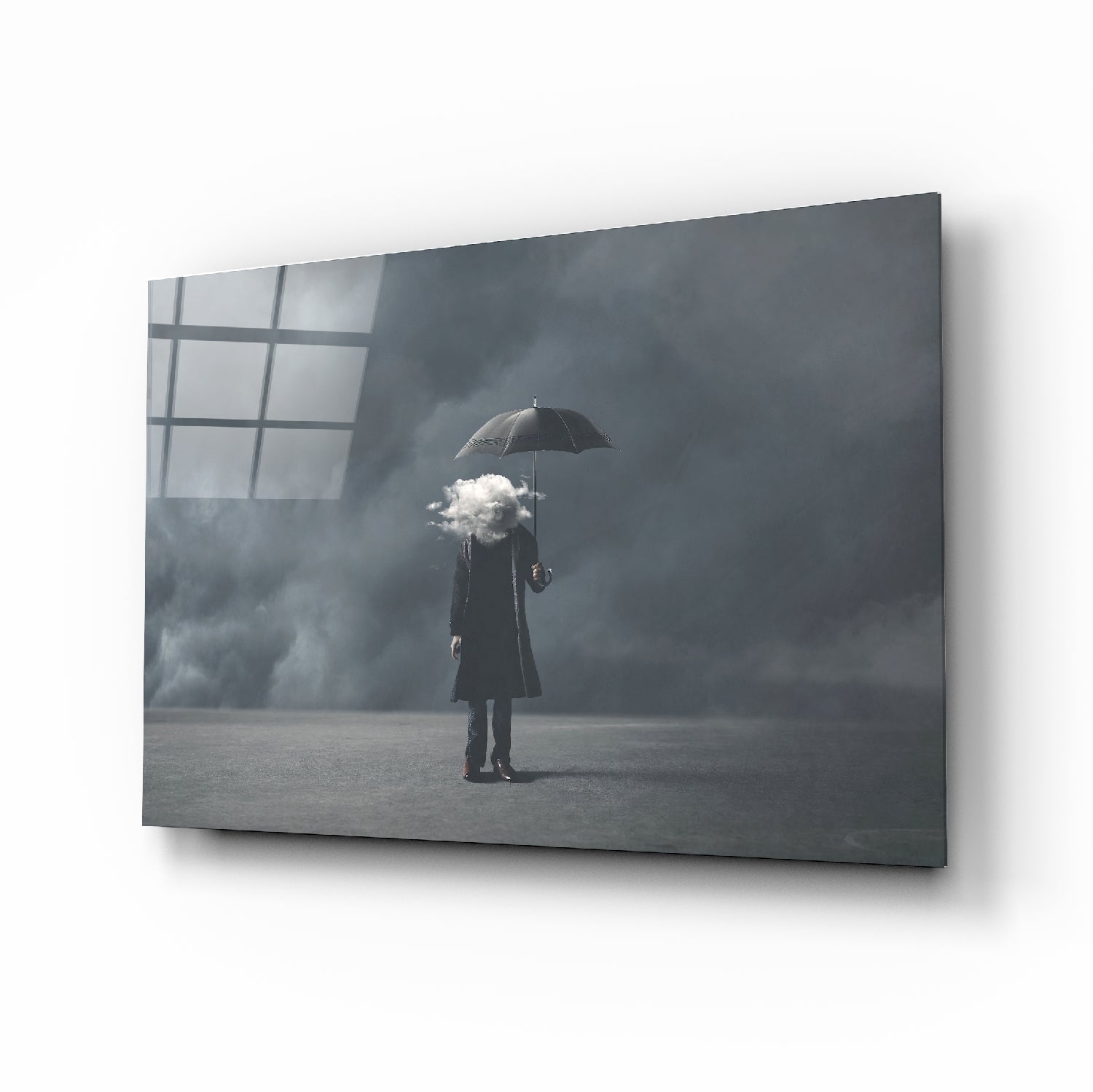 Storm in Thoughts Glass Wall Art | insigneart.co.uk