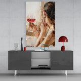 Wine and Women Glass Art | insigneart.co.uk