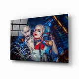 Harley Quinn and the Joker Glass Art | insigneart.co.uk